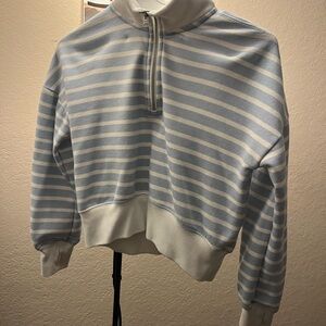 Abercrombie Kids White Quarter-Zip Pullover